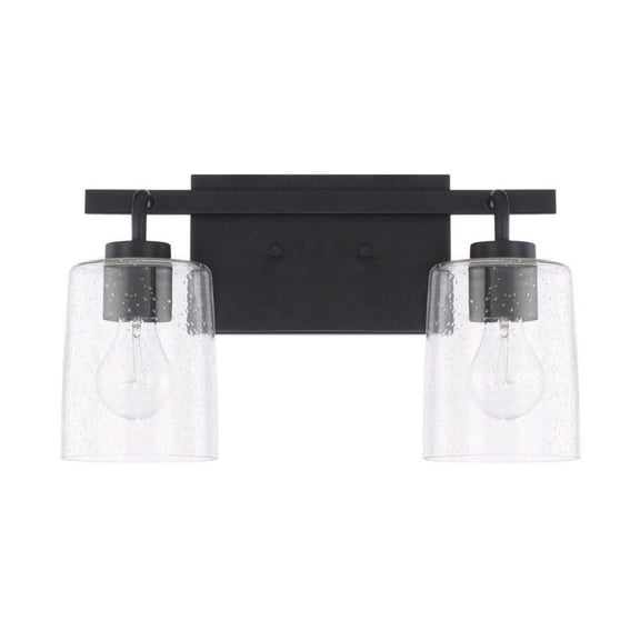 Capital Lighting 128521-449 Greyson 2 Light 15" Wide Bathroom Vanity Light - Black