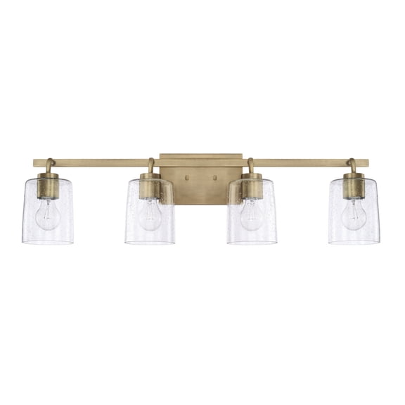 Capital Lighting 128541AD-449 Greyson 4 Light 34" Wide Bathroom Vanity Light - Brass