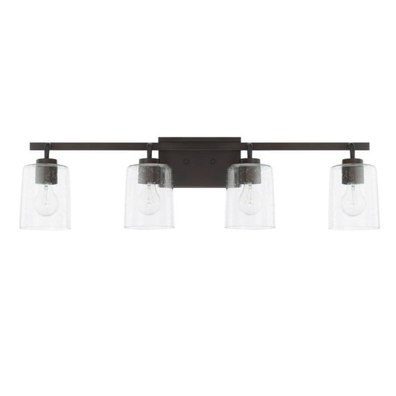 Capital Lighting 128541-449 Greyson 4 Light 34" Wide Bathroom Vanity Light - Bronze