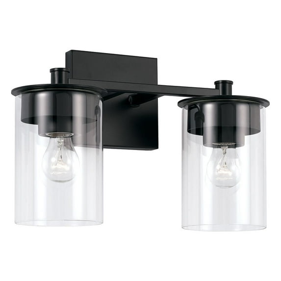Capital Lighting 146821-532 Mason 2 Light 14" Wide Bathroom Vanity Light - Black
