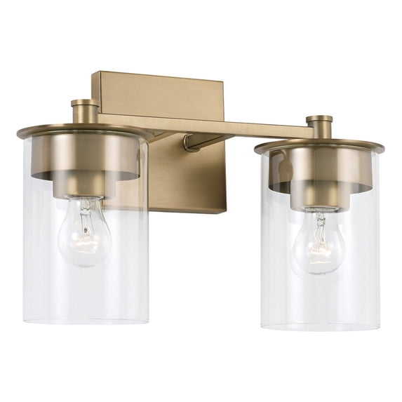 Capital Lighting 146821-532 Mason 2 Light 14" Wide Bathroom Vanity Light - Brass