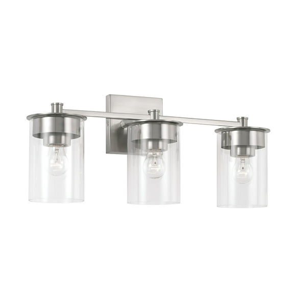 Capital Lighting 146831-532 Mason 3 Light 21" Wide Bathroom Vanity Light - Nickel