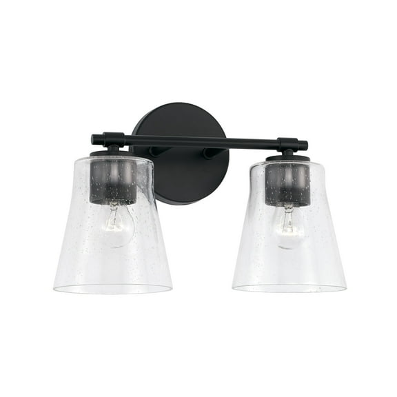 Capital Lighting 146921-533 Baker 2 Light 14" Wide Bathroom Vanity Light - Black