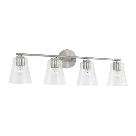 Capital Lighting 146941-533 Baker 4 Light 32" Wide Bathroom Vanity Light - Nickel