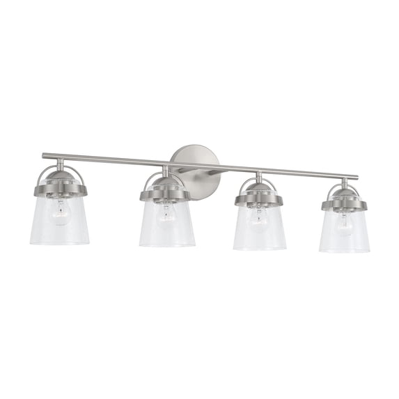Capital Lighting 147041BN-534 Madison 4 Light 33" Wide Bathroom Vanity Light - Nickel