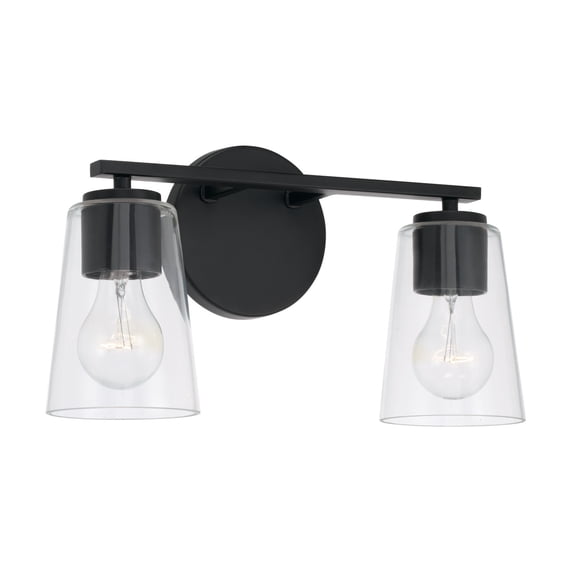 Capital Lighting 148621-537 Portman 2 Light 15" Wide Vanity Light - Black
