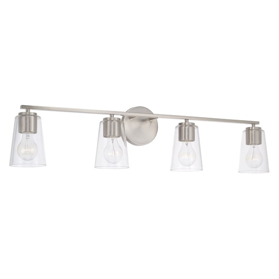 Capital Lighting 148641BN-537 Portman 4 Light 36" Wide Vanity Light - Nickel