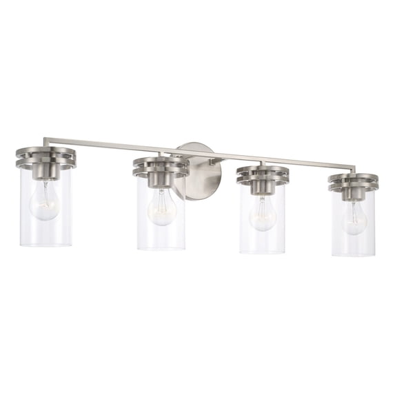 Capital Lighting 148741BN-539 Fuller 4 Light 34" Wide Vanity Light - Nickel