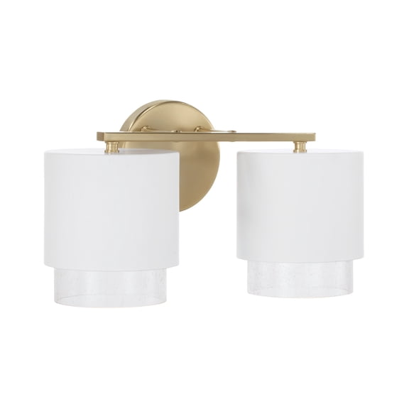 Capital Lighting 153021-549 Weller 2 Light 15" Wide Vanity Light - Matte Brass / White