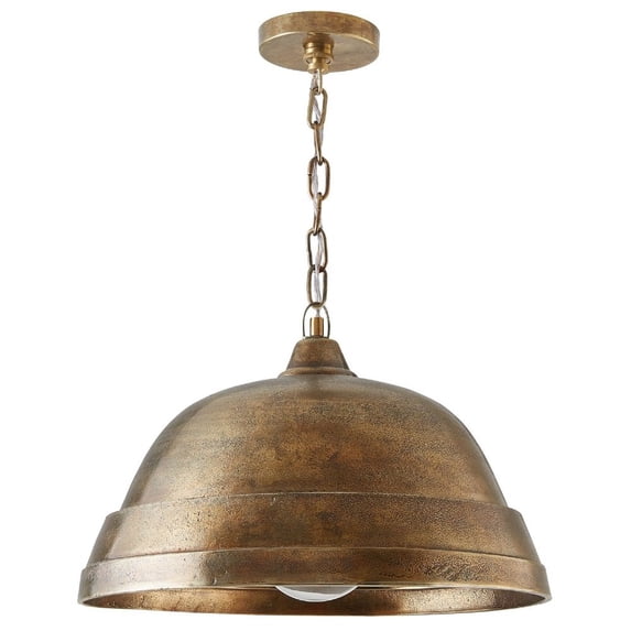 18 Inch 1 Light Pendant In Urban/Industrial Style 11.5 High By 18 Wide-Oxidized Brass Finish -Traditional Installation Capital Lighting 330311Xb