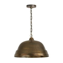 18 Inch 1 Light Pendant In Urban/Industrial Style 11.5 High By 18 Wide-Oxidized Brass Finish -Traditional Installation Capital Lighting 330311Xb