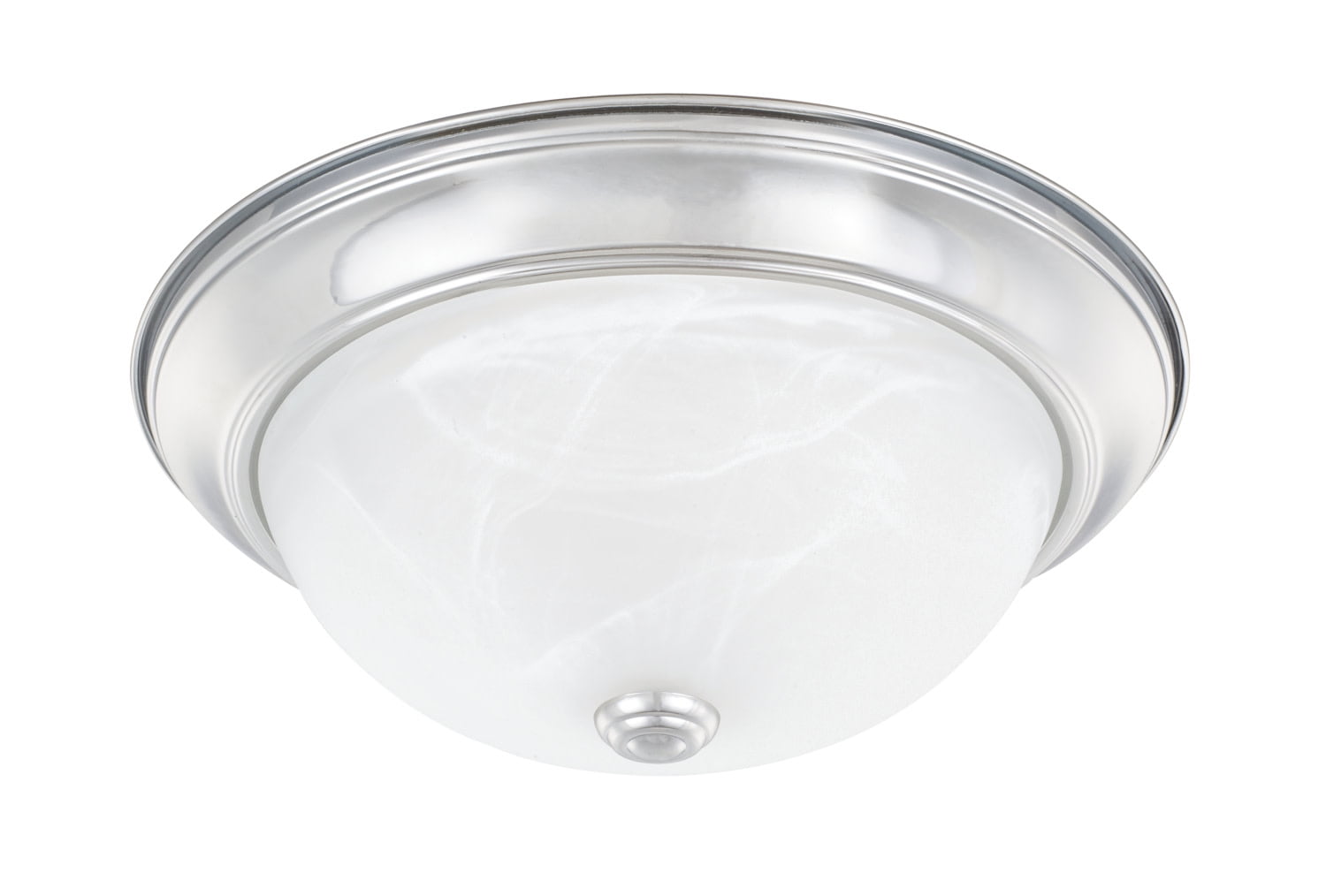 Chrome and Frosted Glass 13" Flush Mount Ceiling Light
