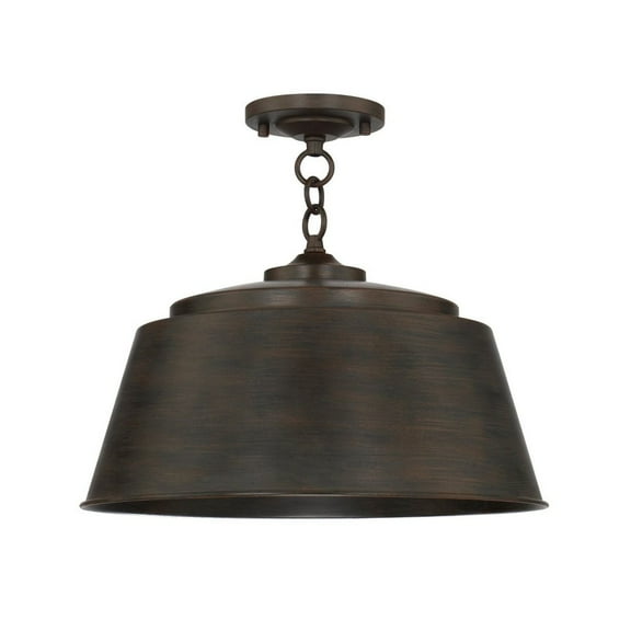 1 Light Semi-Flush Mount In Industrial Style 16 High By 50.25 Wide Capital Lighting 229111Ng