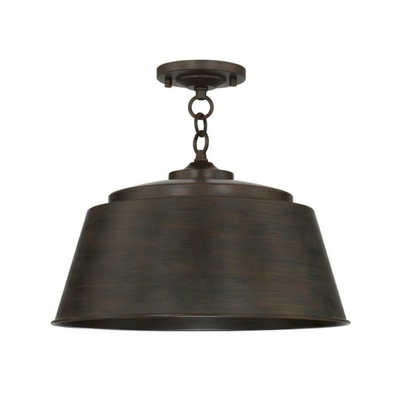 1 Light Semi-Flush Mount In Industrial Style 16 High By 50.25 Wide Capital Lighting 229111Ng