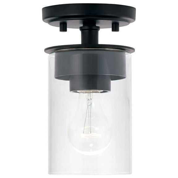 Capital Lighting 246811-532 Mason 5" Wide Semi-Flush Ceiling Fixture / Pendant - Black