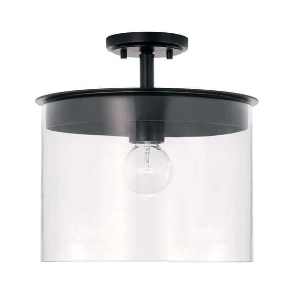 Capital Lighting 246812MB Mason 13" Wide Semi-Flush Ceiling Fixture / Pendant - Black