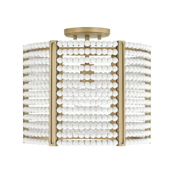 1 Light Semi-Flush Mount In Transitional Style-14.25 Inches Tall And 14.25 Inches Wide Capital Lighting 247111Ap