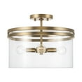 thumbnail image 1 of Capital Lighting 248741AD Fuller 4 Light 15" Wide Semi-Flush Drum Ceiling Fixture - Brass, 1 of 7