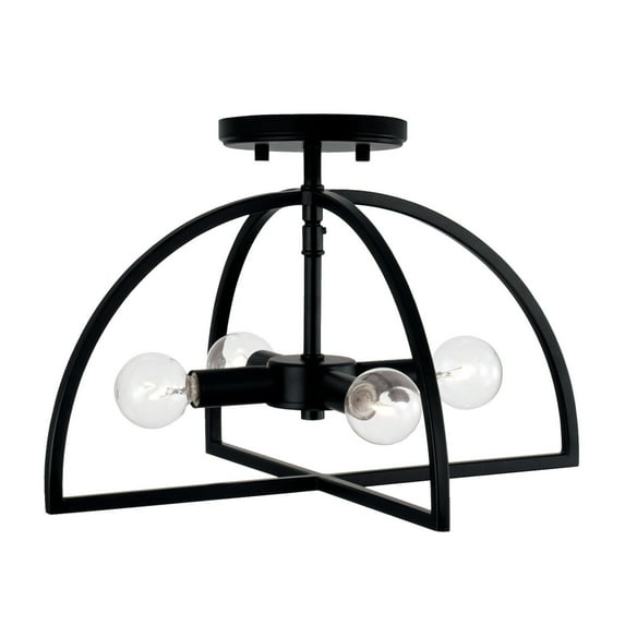 Capital Lighting 248841 Lawson 4 Light 15" Wide Semi-Flush Ceiling Fixture - Black