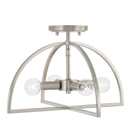 Capital Lighting 248841BN Lawson 4 Light 15" Wide Semi-Flush Ceiling Fixture - Nickel