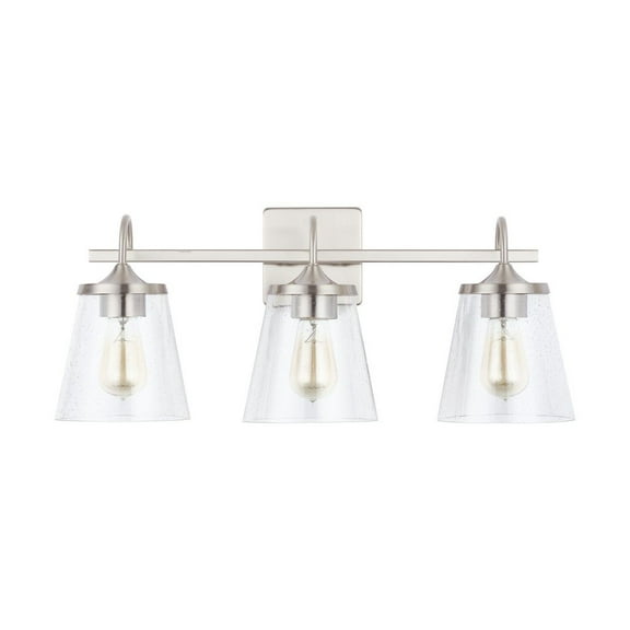 Open Box Capital Lighting - 3 Light Transitional Bath Vanity Approved for Damp Locations