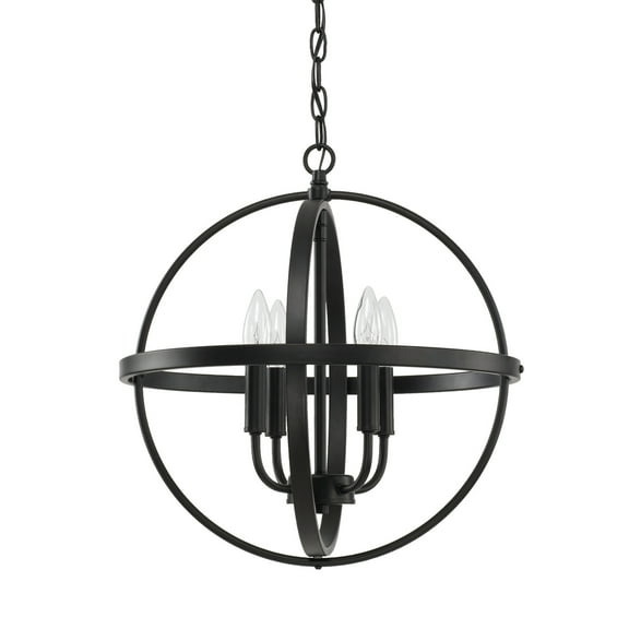 Capital Lighting 317541 4 Light 17" Wide Taper Candle Pendant - Black