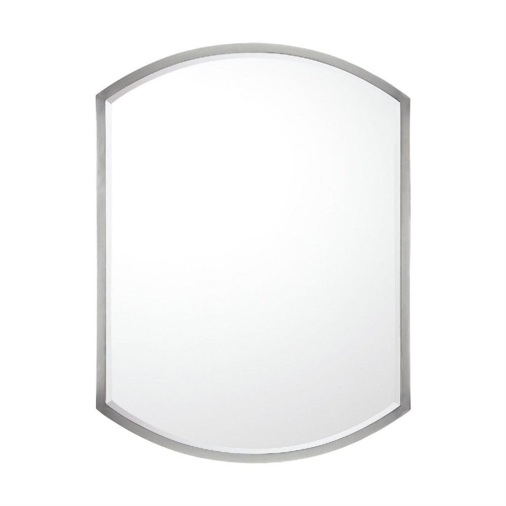 Matte Nickel Rectangular Beveled Wall Mirror