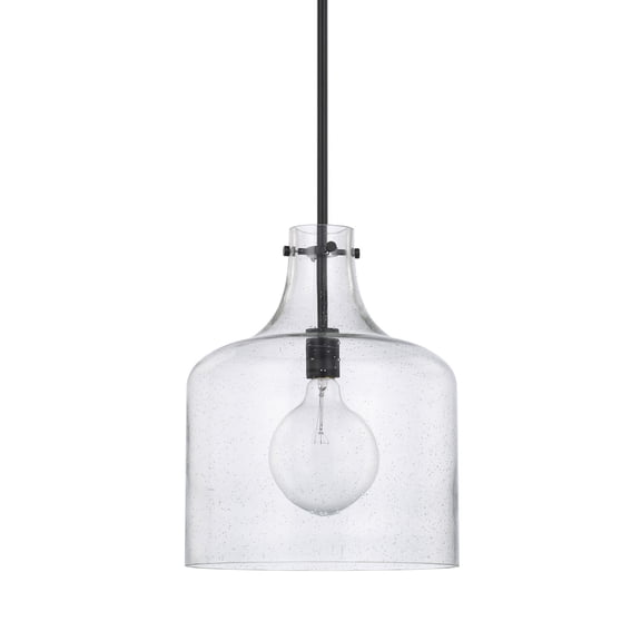 Open Box Capital Lighting 325712 1 Light 15" Tall Pendant - Black