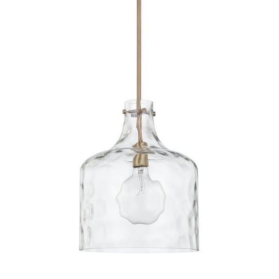 Capital Lighting 325717 1 Light 15" Tall Pendant - Brass