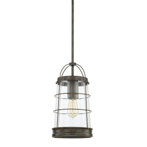 Capital Lighting 327411 Beaufort 8" Wide Mini Pendant - Grey