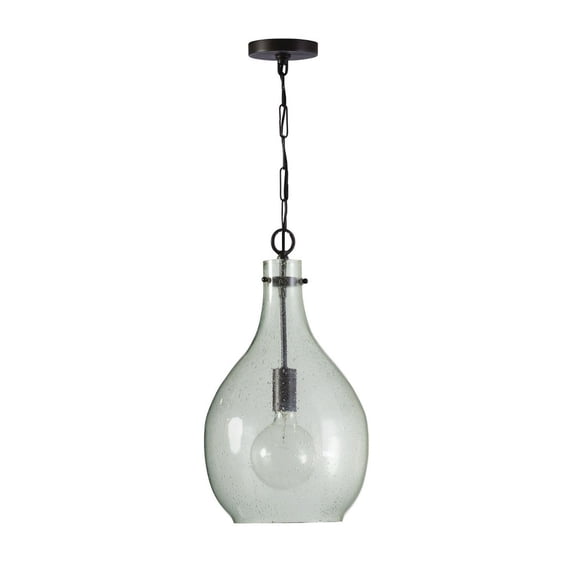 21.5 Inch 1 Light Pendant In Urban/Industrial Style 12 High By 21.5 Wide-Dark Pewter Finish -Traditional Installation Capital Lighting 333813Pw-473