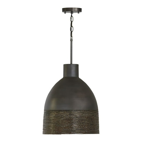 18.5 Inch 1 Light Pendant In Urban/Industrial Style 15 High By 18.5 Wide -Traditional Installation Capital Lighting 335112Gi