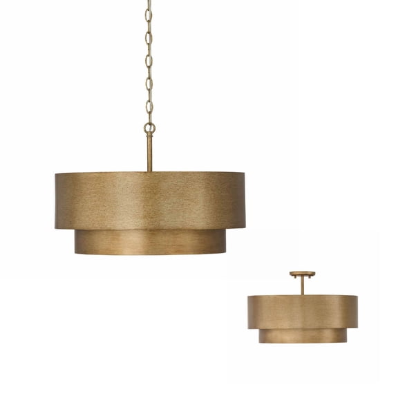 Capital Lighting 339041 Jude 4 Light 21" Wide Pendant / Converts To Semi-Flush - Mystic