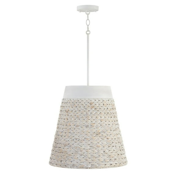 4 Light Pendant In Transitional Style-18 Inches Tall And 18 Inches Wide-Chalk Wash Finish    -Traditional Installation Capital Lighting 343941Hw