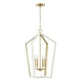 thumbnail image 1 of 4 Light Pendant In Transitional Style-26.75 Inches Tall And 20 Inches Wide-Flat White/Matte Brass Finish    -Traditional Installation Capital, 1 of 10