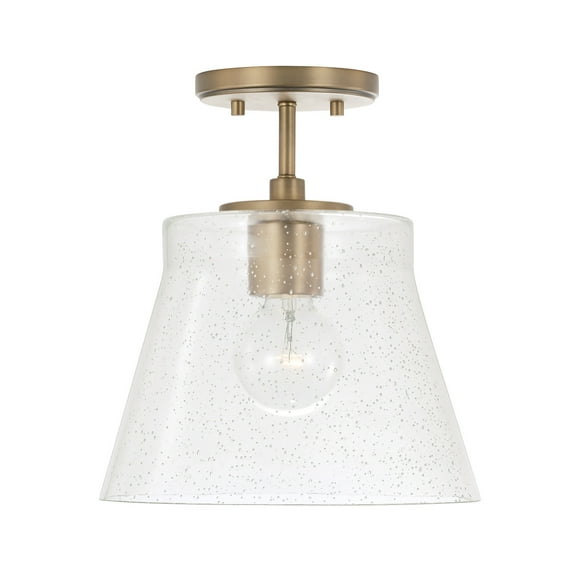 Capital Lighting 346912 Baker 11" Wide Semi-Flush Ceiling Fixture / Pendant - Brass