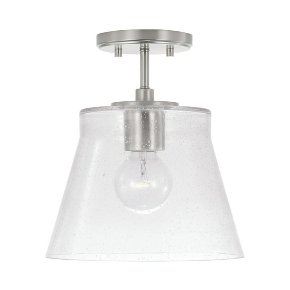 Capital Lighting 346912 Baker 11" Wide Semi-Flush Ceiling Fixture / Pendant - Nickel