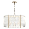 thumbnail image 1 of Capital Lighting 347141 Brynn 4 Light 23" Wide Beaded Drum Chandelier - Aged Brass Painted, 1 of 3