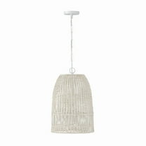 1 Light Pendant In Coastal Style-21 Inches Tall And 13.75 Inches Wide-Chalk White Finish -Traditional Installation Capital Lighting 347512Hh