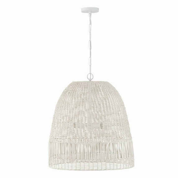3 Light Pendant In Coastal Style-26.75 Inches Tall And 24 Inches Wide-Chalk White Finish -Traditional Installation Capital Lighting 347533Hh