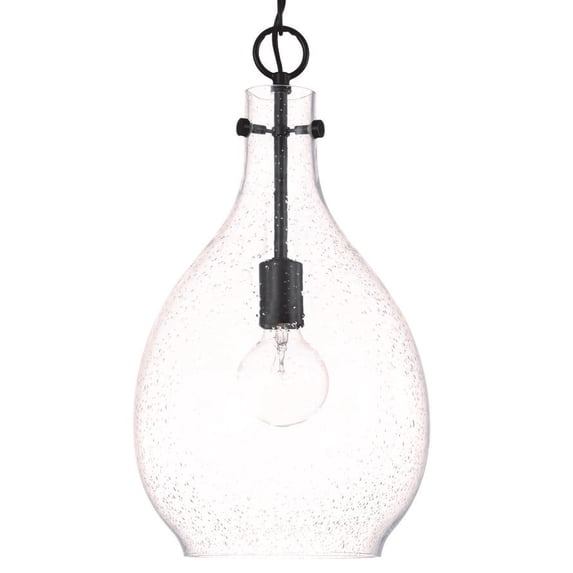 Capital Lighting 349011 Brentwood 10" Wide Mini Pendant - Black