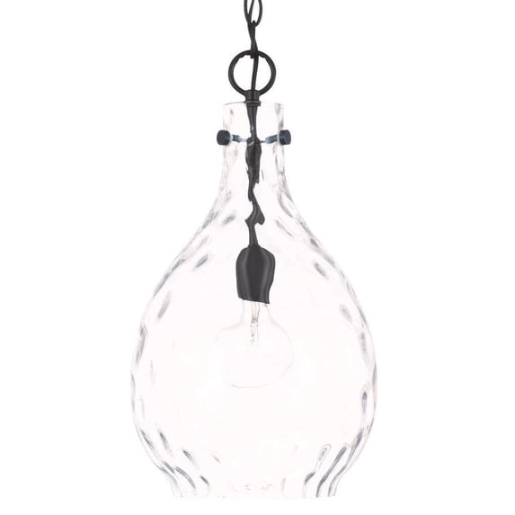 Capital Lighting 349012 Brentwood 10" Wide Mini Pendant - Black