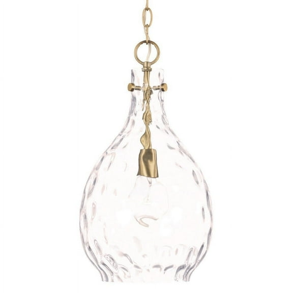Open Box Capital Lighting 349012 Brentwood 10" Wide Mini Pendant - Brass