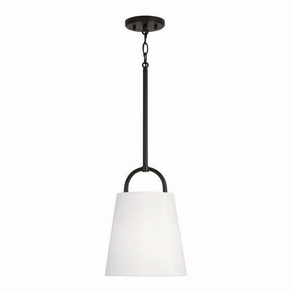 1 Light Pendant In Minimalist Style-13.75 Inches Tall And 10 Inches Wide-Matte Black Finish    -Traditional Installation Capital Lighting 349411Mb