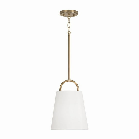 1 Light Pendant In Minimalist Style-13.75 Inches Tall And 10 Inches Wide-Aged Brass Finish -Traditional Installation Capital Lighting 349411Ad