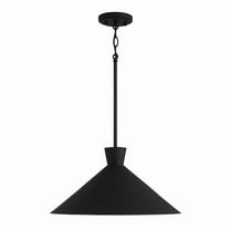 1 Light Pendant In Contemporary Style-9 Inches Tall And 17.75 Inches Wide-Textured Black Finish    -Traditional Installation Capital Lighting