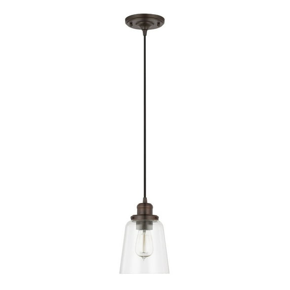 1 Light Mini Pendant In Industrial Style 6 High By 9.25 Wide -Traditional Installation Capital Lighting 3718Bb-135