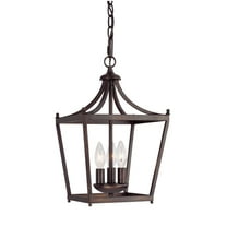 3 Light Foyer In Style 10.25 High By 17 Wide-Burnished Bronze Finish    -Traditional Installation Capital Lighting 4036Bb