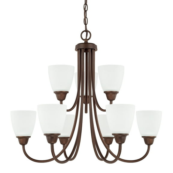 Capital Lighting 415191-337 Trenton 9 Light 28" Wide Chandelier - Bronze