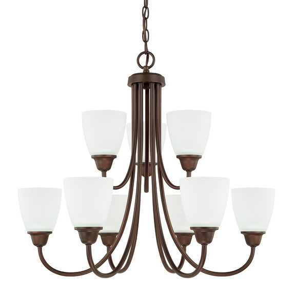 Capital Lighting 415191-337 Trenton 9 Light 28" Wide Chandelier - Bronze